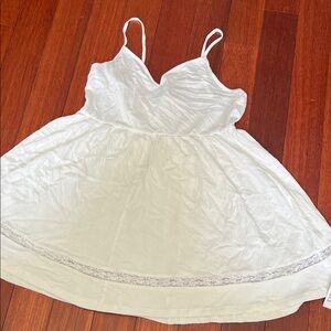 ASOS White Mini Dress with Lace Detail